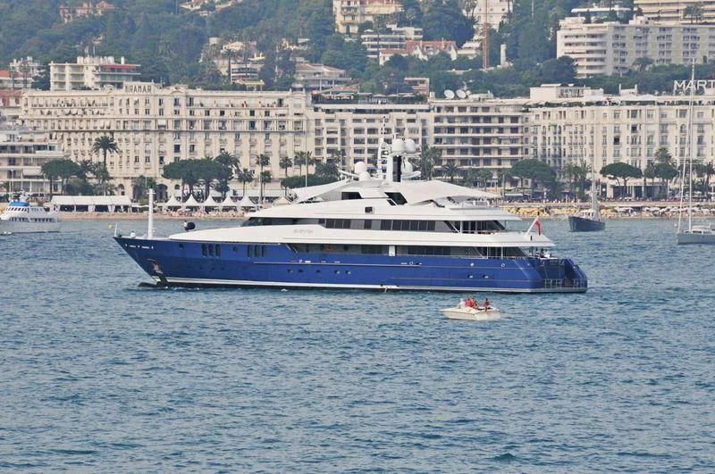 a large boat in the water aboard SARAH Yacht for Sale