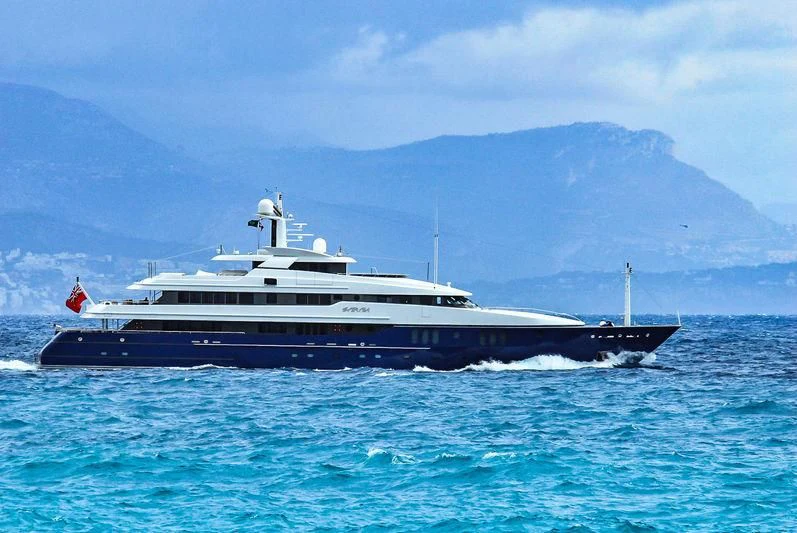 a large boat in the water aboard SARAH Yacht for Sale