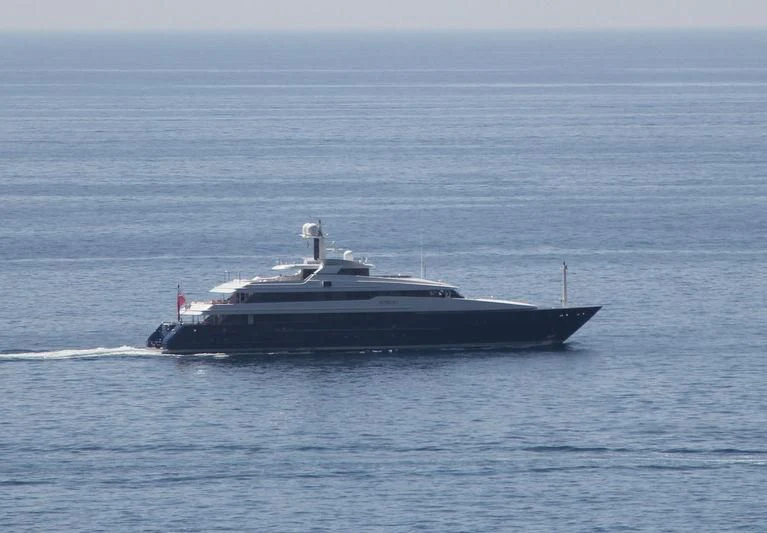 a large ship in the water aboard SARAH Yacht for Sale