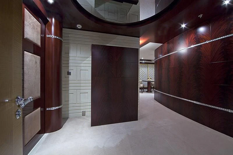 a bathroom with a large tub aboard SARAH Yacht for Sale