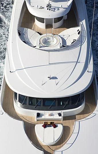 a white and black boat aboard SARAH Yacht for Sale