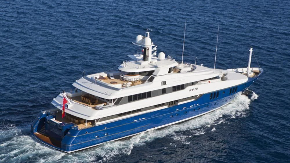 a large white ship aboard SARAH Yacht for Sale