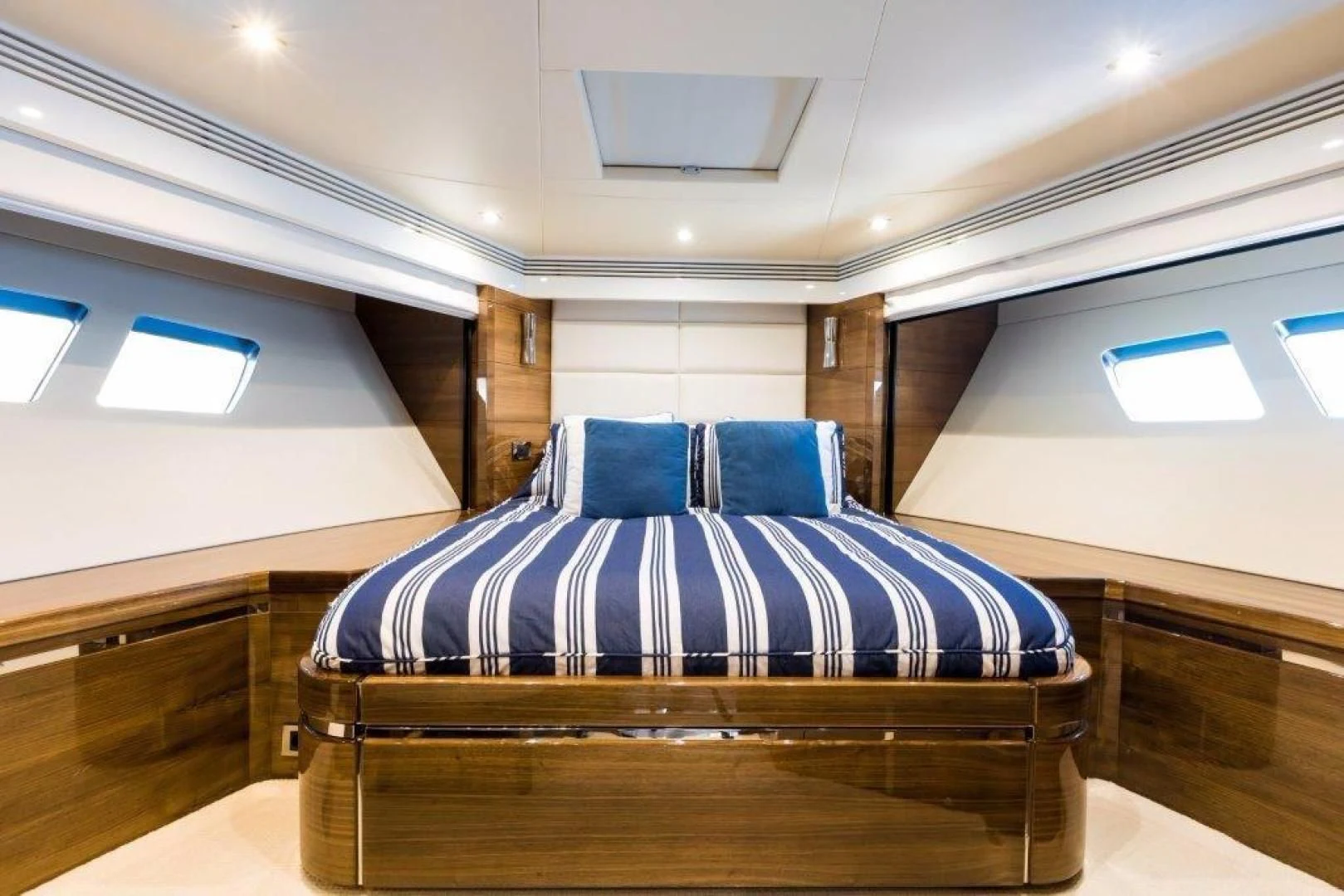 a couch in a room aboard YINWA Yacht for Sale