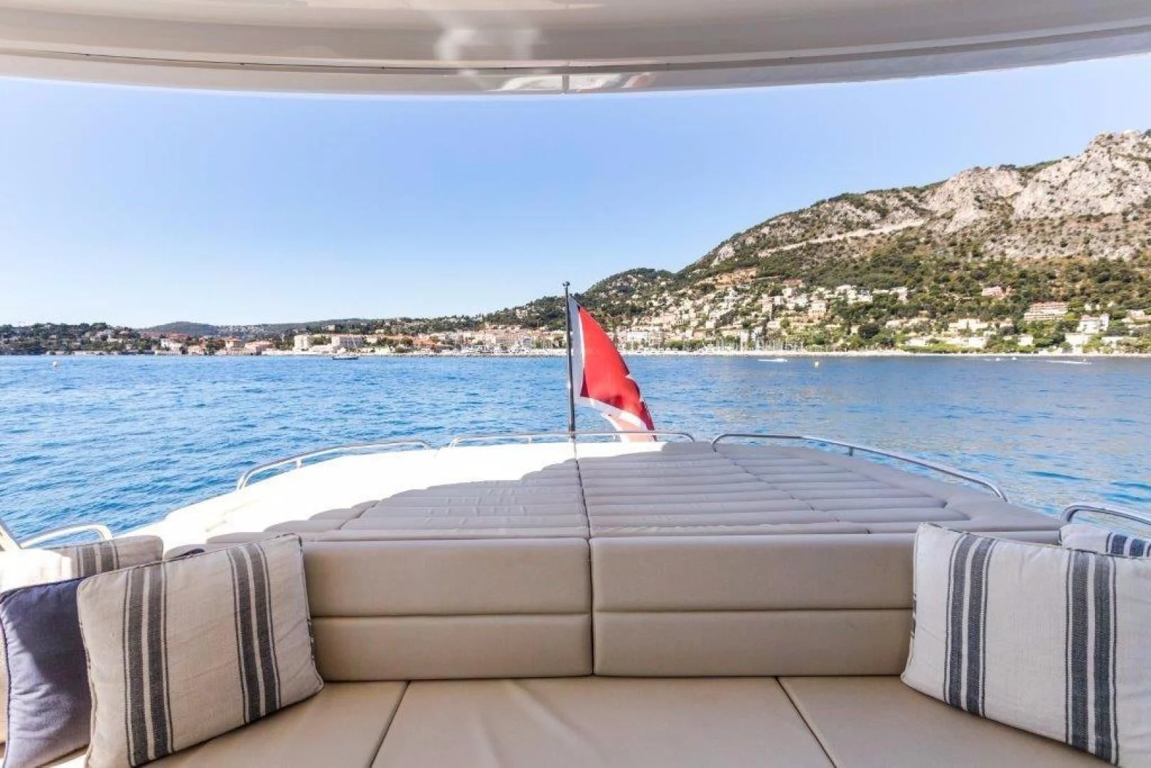 a flag on a boat aboard YINWA Yacht for Sale