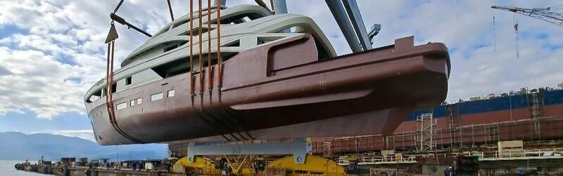 a space shuttle on a launch pad aboard ASANI Yacht for Sale
