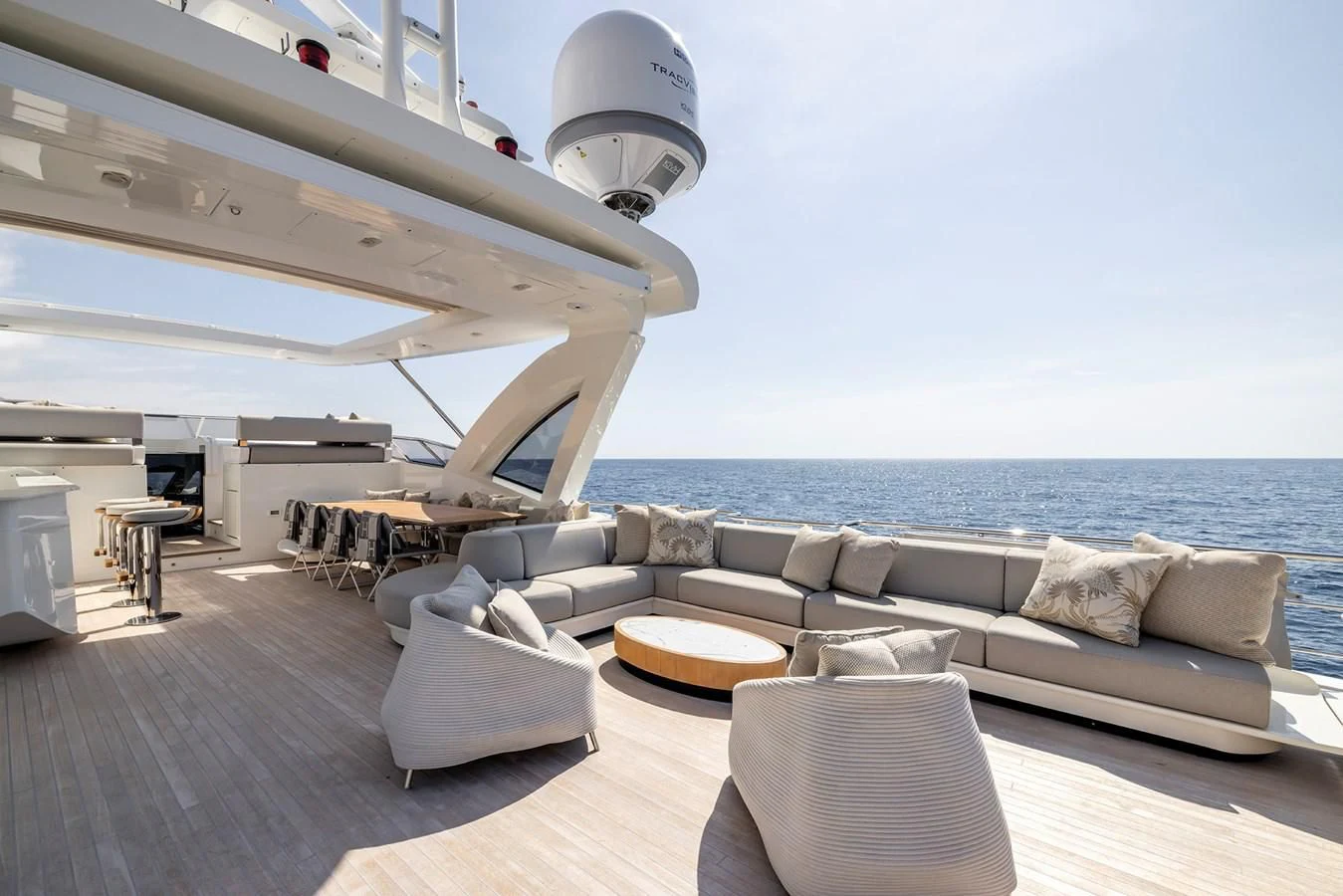 a boat on a boat aboard AZIMUT GRANDE 32M Yacht for Sale