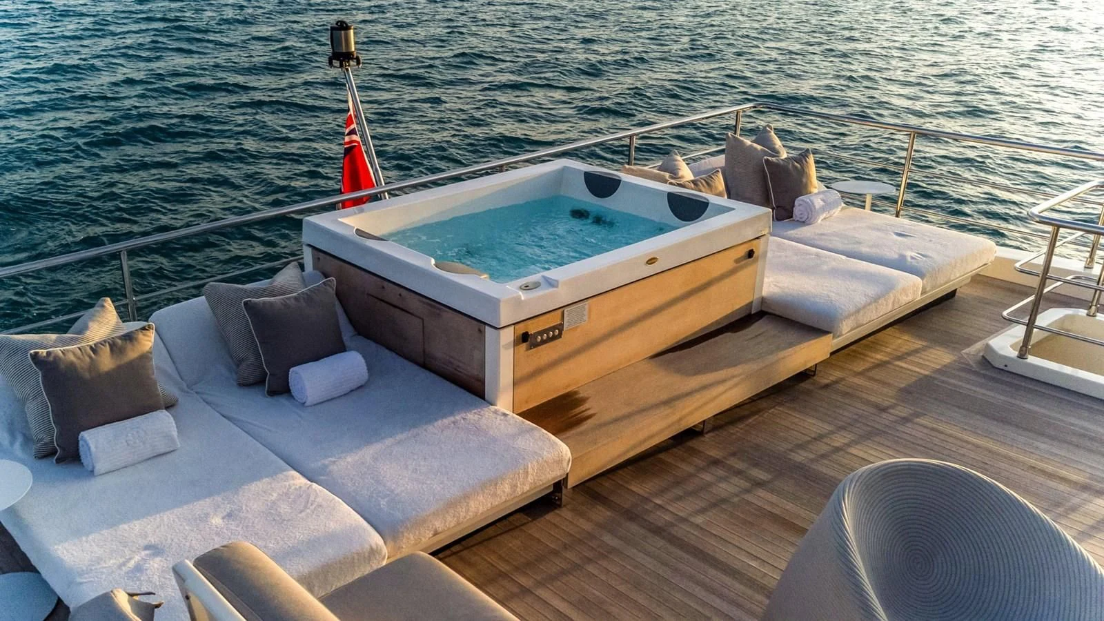 a boat on the water aboard AZIMUT GRANDE 32M Yacht for Sale
