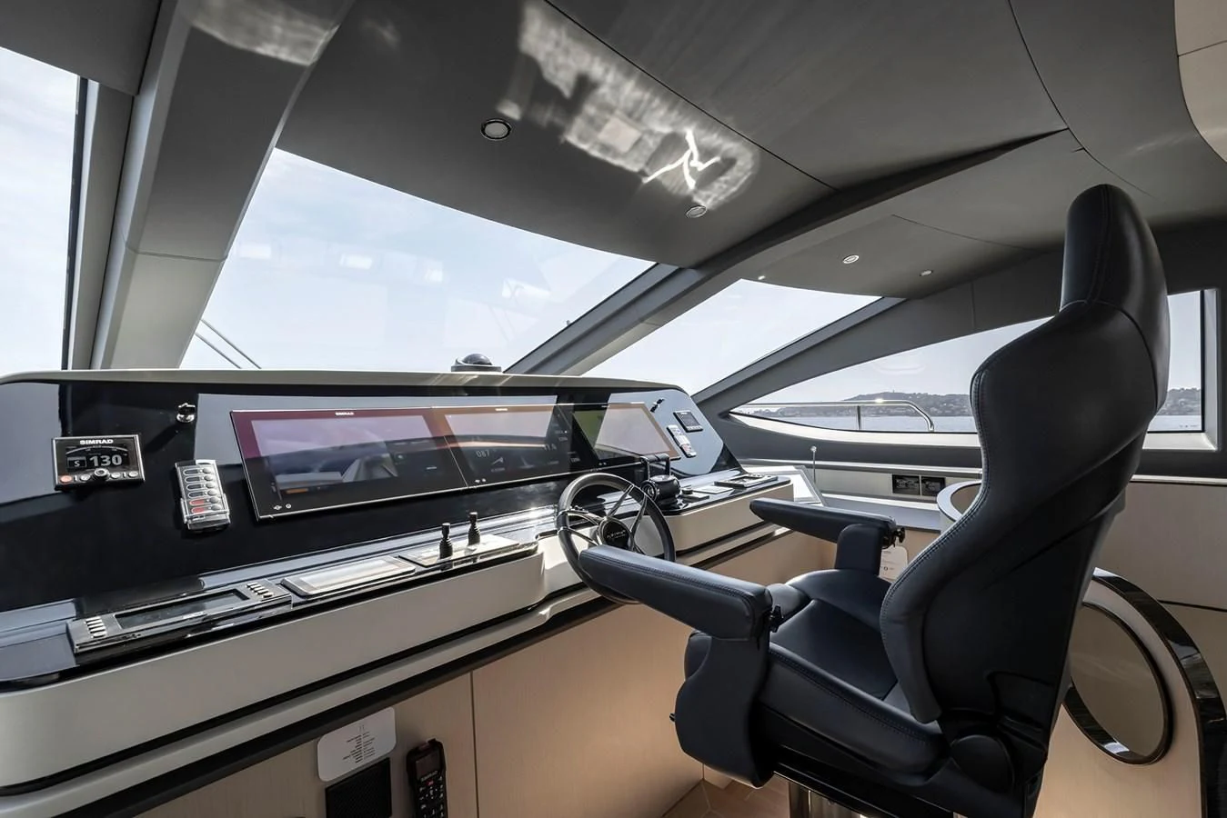 the inside of a car aboard AZIMUT GRANDE 32M Yacht for Sale