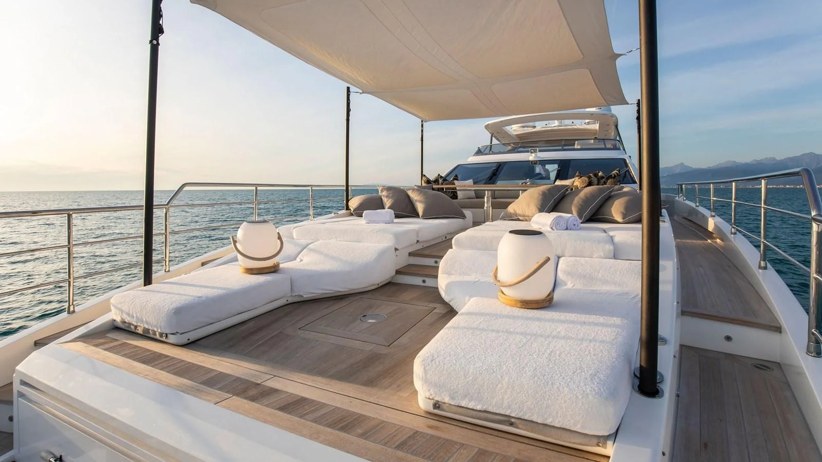a boat on the water aboard AZIMUT GRANDE 32M Yacht for Sale