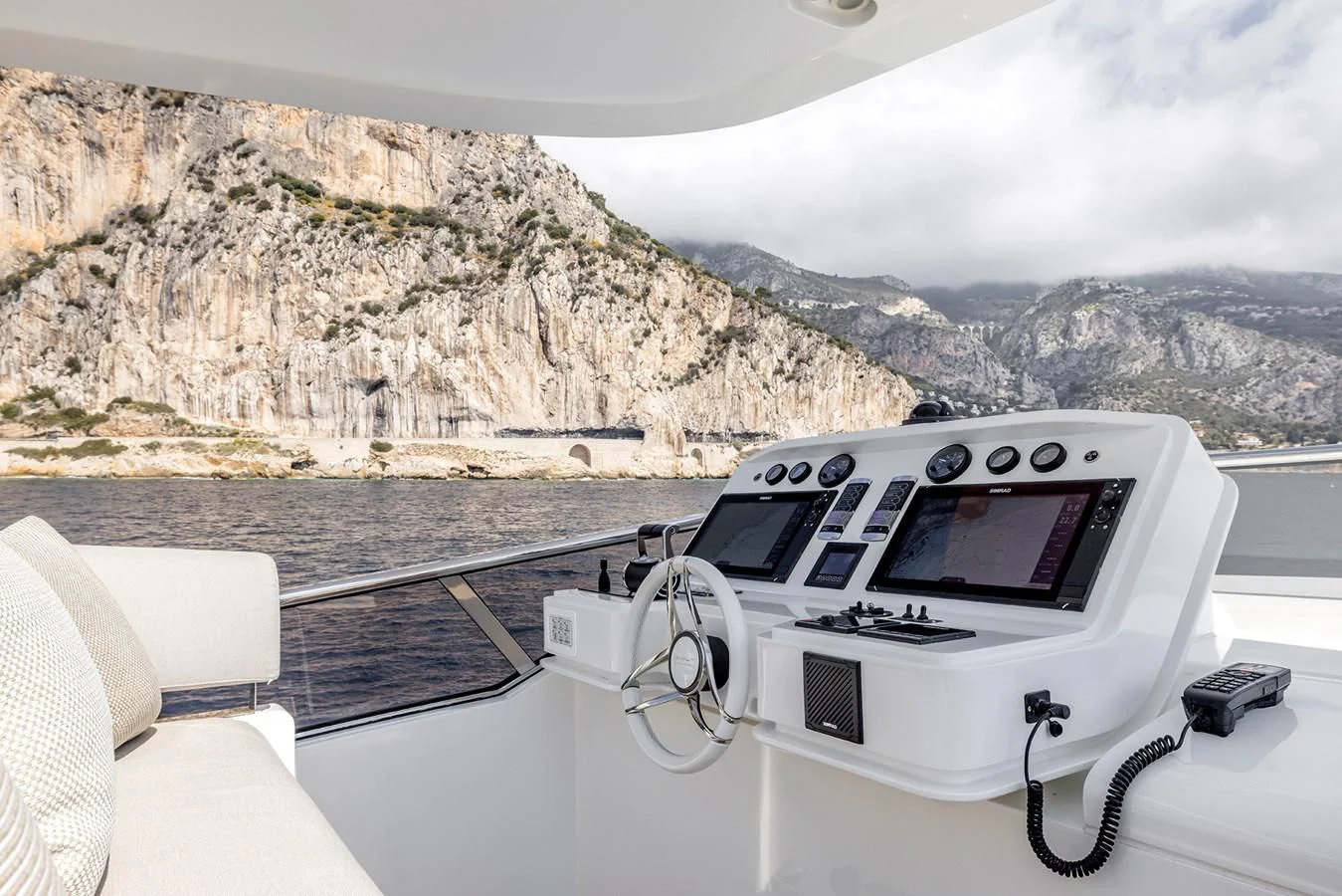 a car on a road aboard AZIMUT GRANDE 32M Yacht for Sale