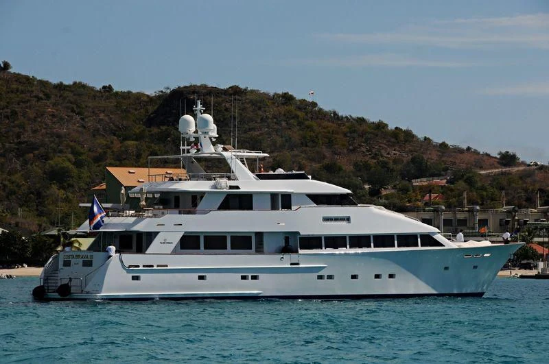 a boat on the water aboard COSTA BRAVA III Yacht for Sale