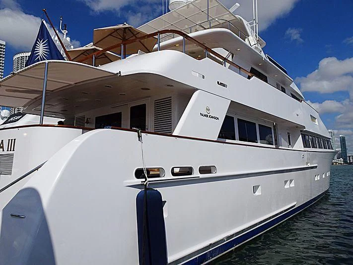 a boat on the water aboard COSTA BRAVA III Yacht for Sale