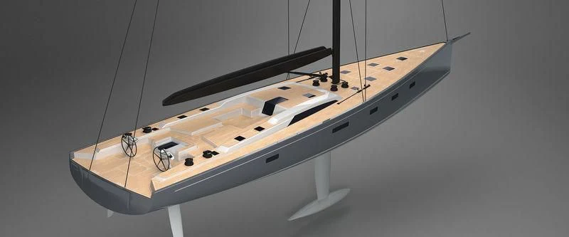 a white rectangular object with a black object on it aboard AMMONITE Yacht for Sale