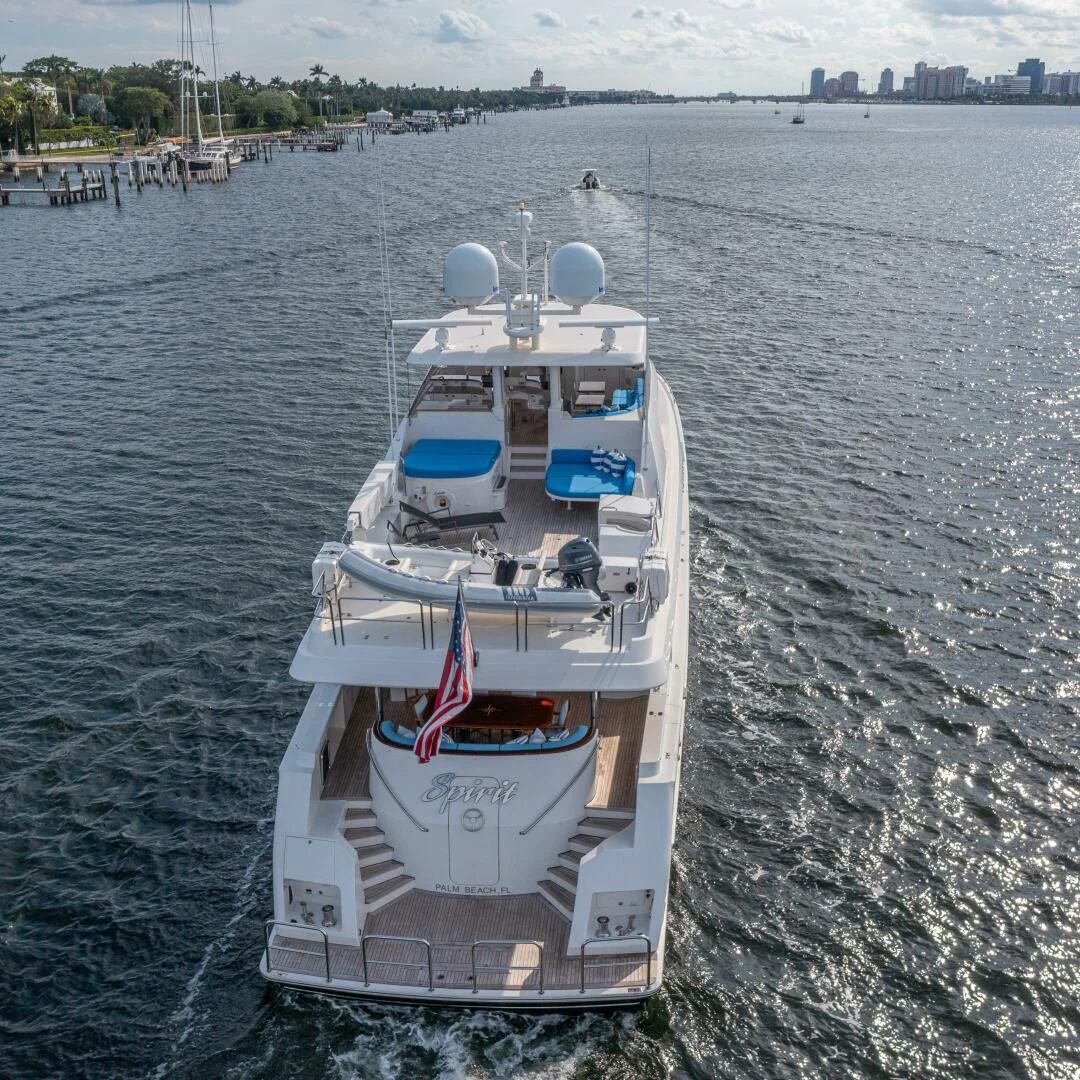 a boat on the water aboard LIBERTAS Yacht for Sale