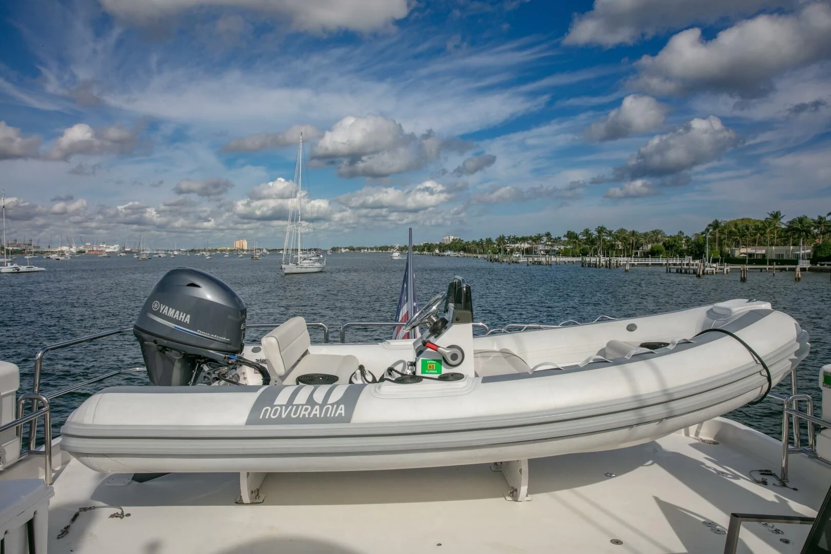 a boat on the water aboard LIBERTAS Yacht for Sale