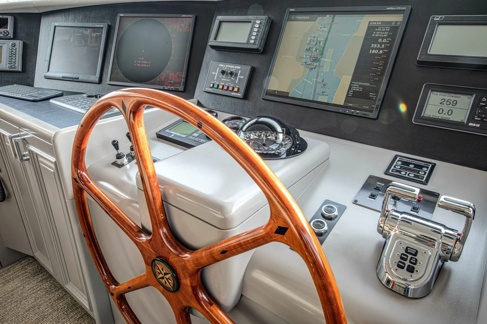 an orange and white machine aboard LIBERTAS Yacht for Sale