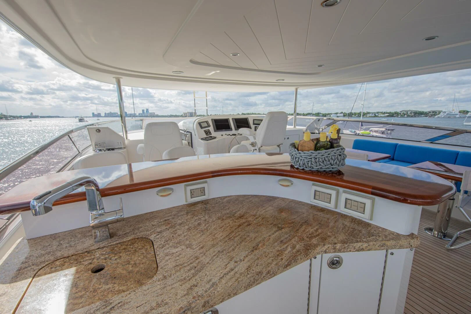 a boat with many objects on it aboard LIBERTAS Yacht for Sale