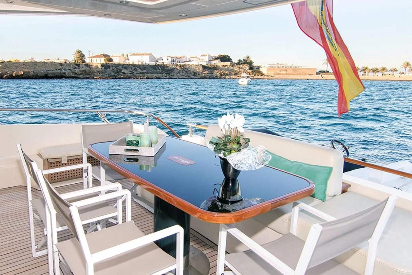 a boat on the water aboard MACAMI Yacht for Sale
