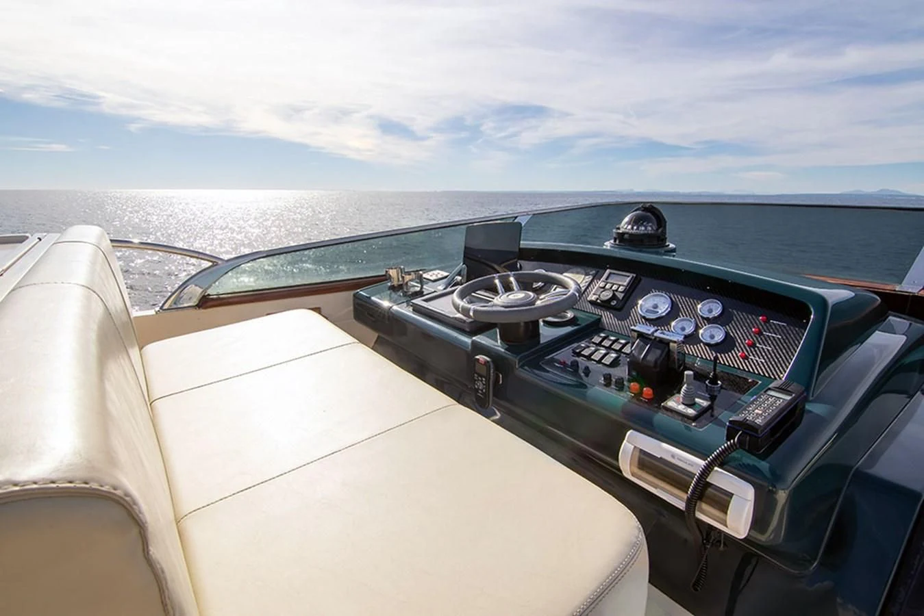 the cockpit of a plane aboard MACAMI Yacht for Sale