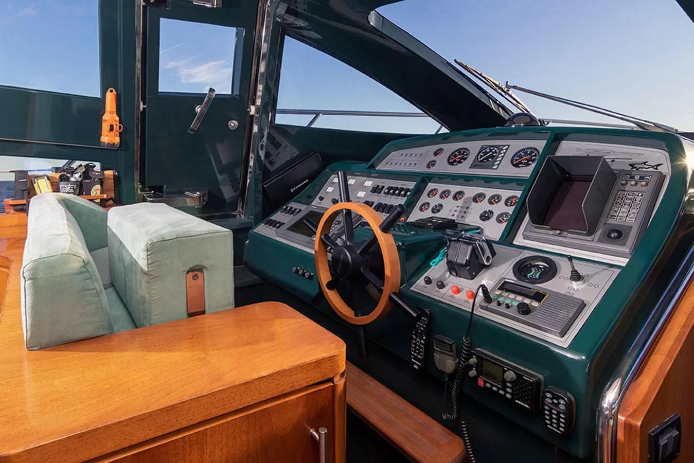 a machine on the counter aboard MACAMI Yacht for Sale