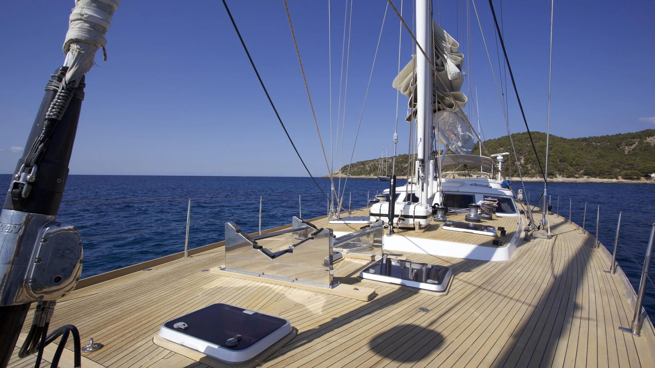 a boat on the water aboard EL BAILE Yacht for Sale