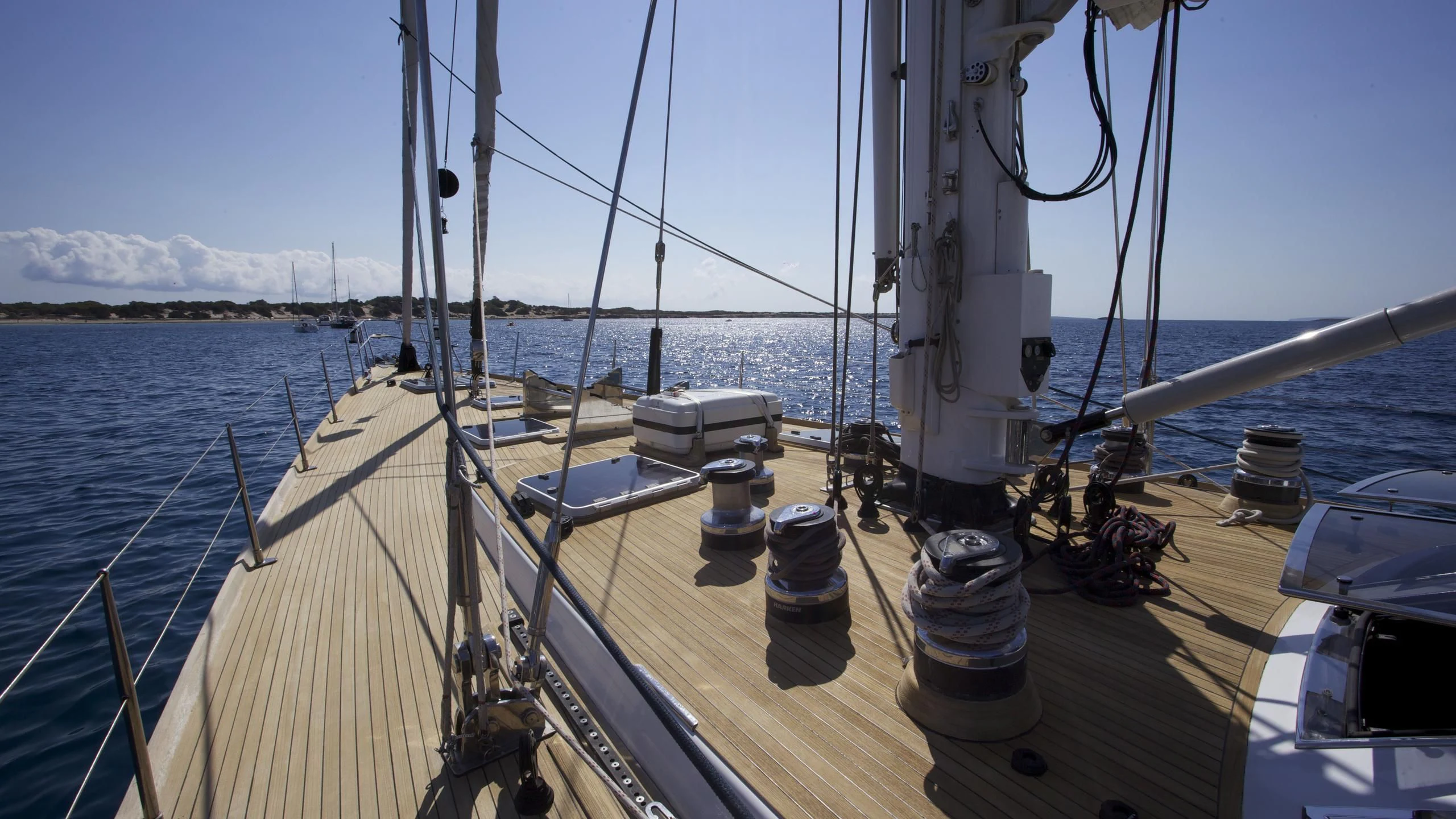 a boat on the water aboard EL BAILE Yacht for Sale