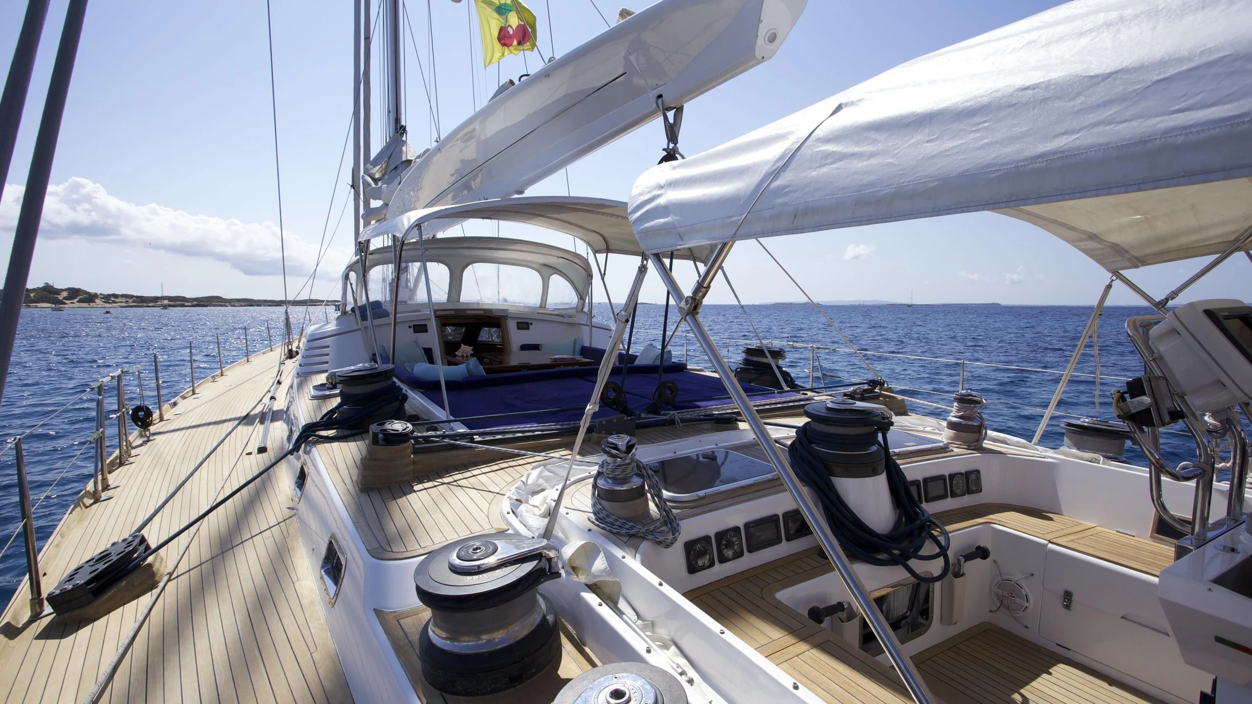 a boat on the water aboard EL BAILE Yacht for Sale