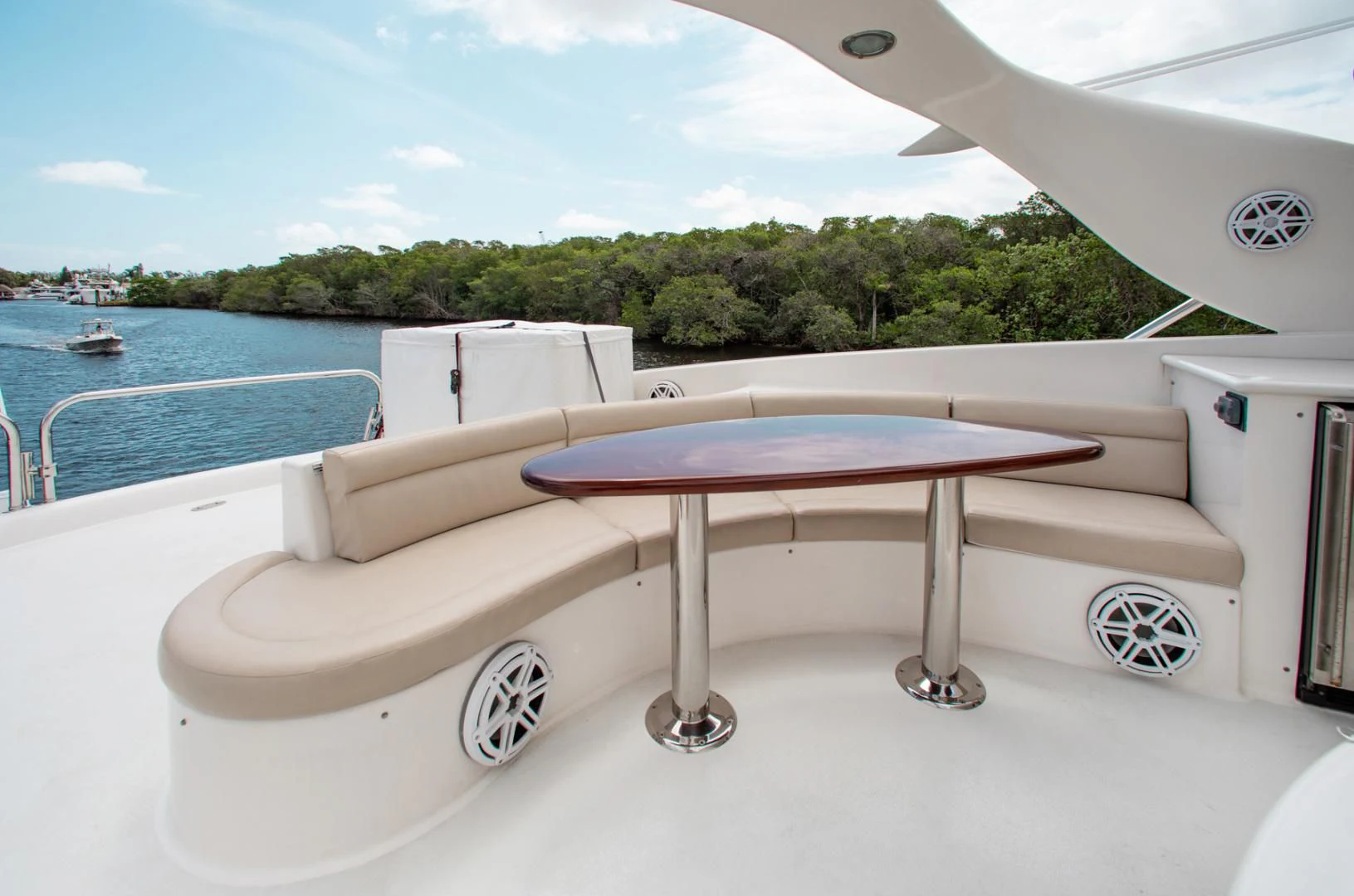 a table on a boat aboard 26 NORTH Yacht for Sale