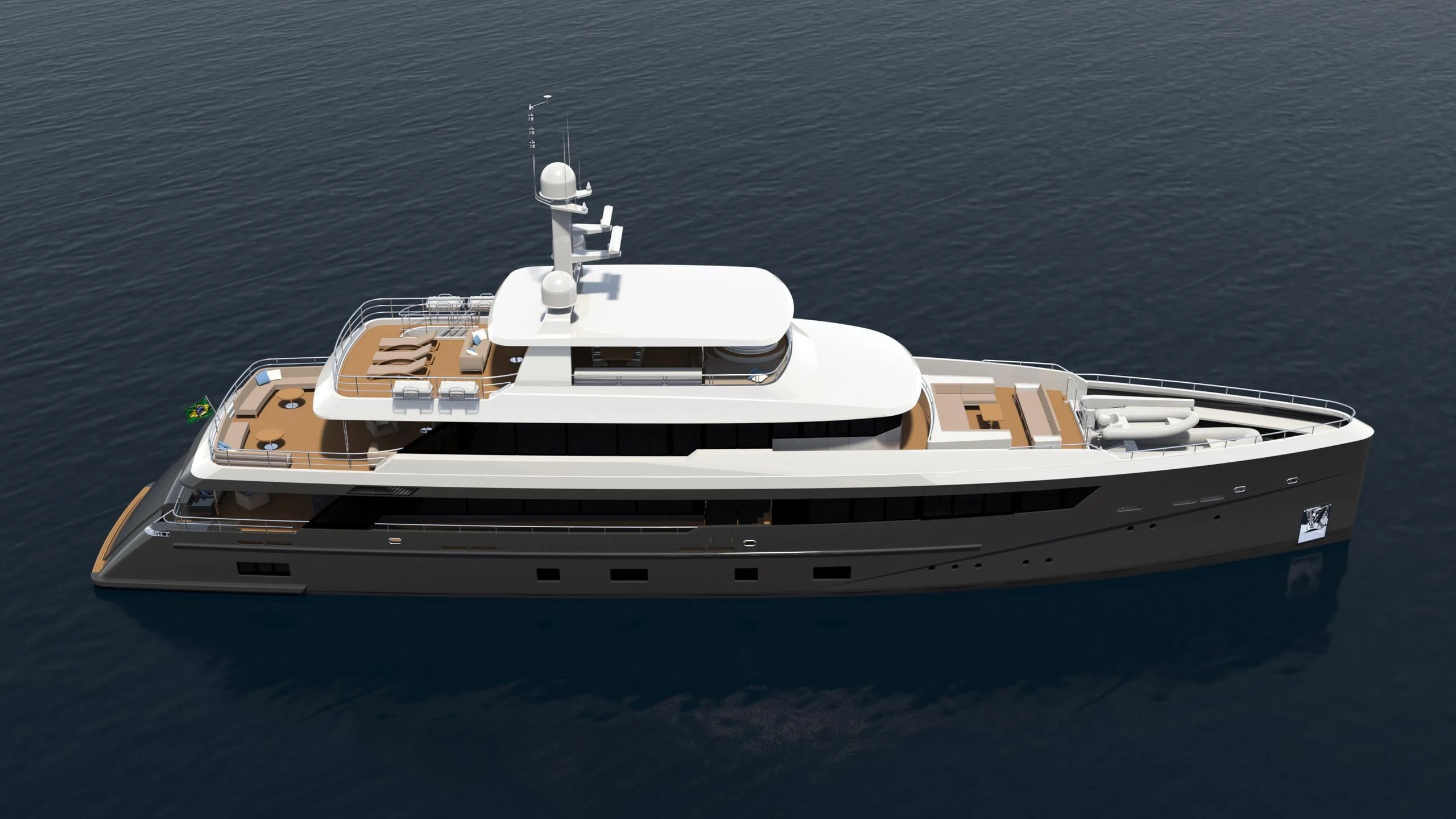 a white yacht on the water aboard RIOSTAR 160 Yacht for Sale
