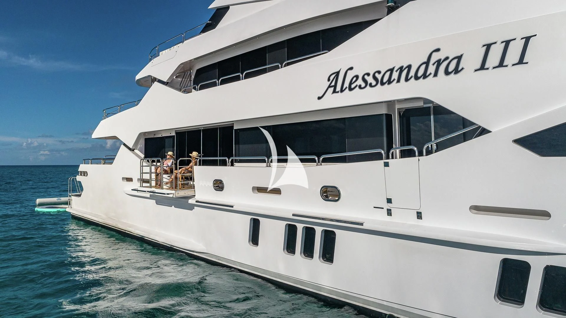 a boat on the water aboard ALESSANDRA III Yacht for Charter