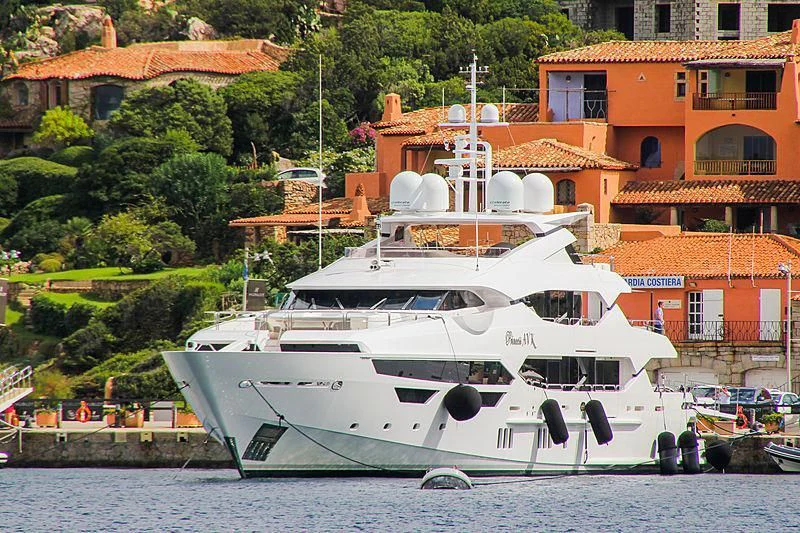 a boat in the water aboard ALESSANDRA III Yacht for Charter