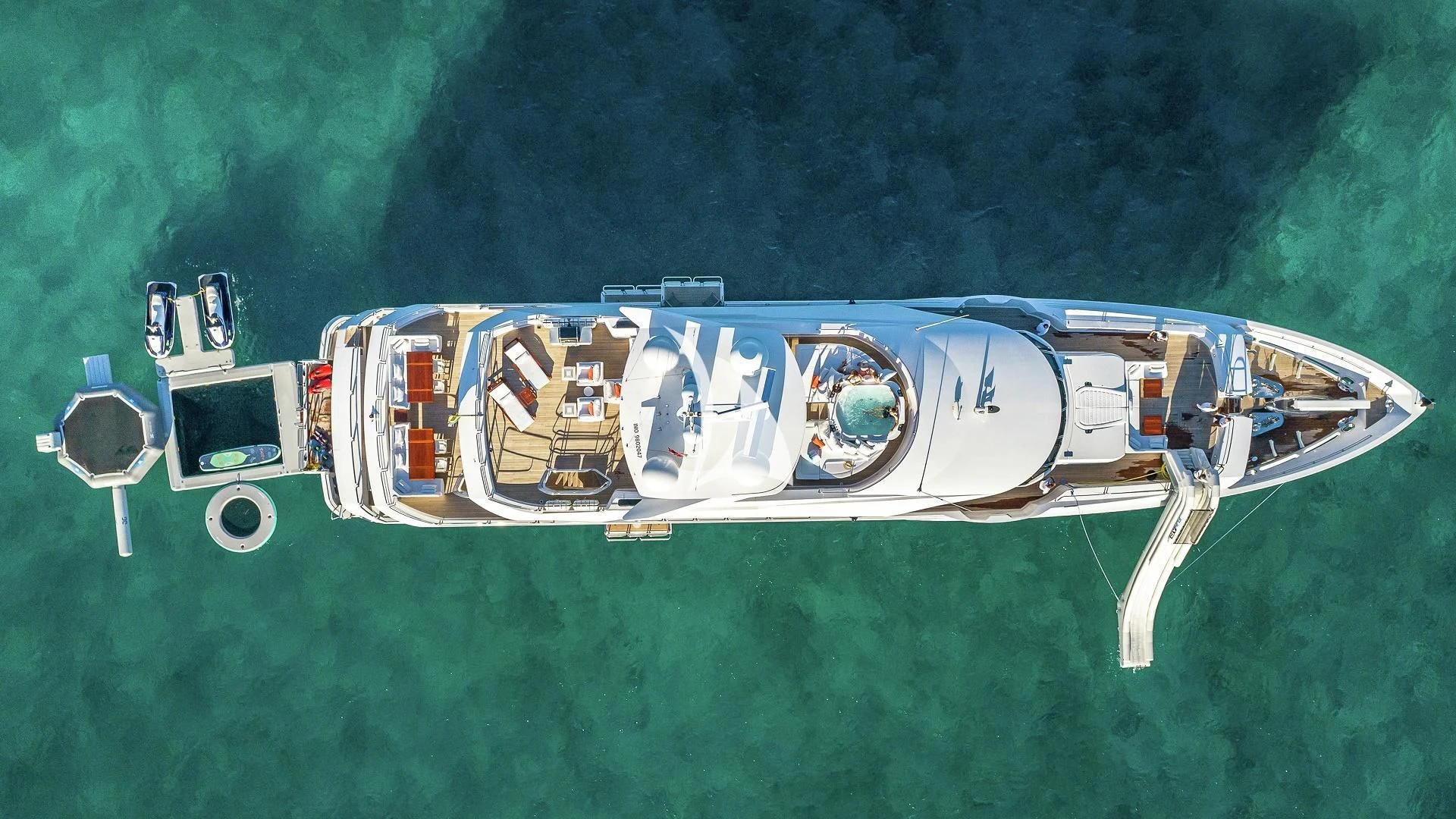 a space ship in the water aboard ALESSANDRA III Yacht for Charter