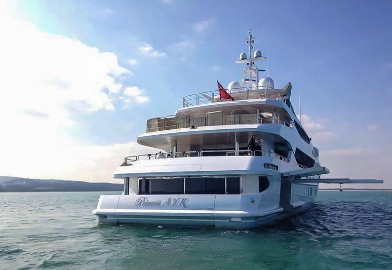 a boat in the water aboard ALESSANDRA III Yacht for Charter
