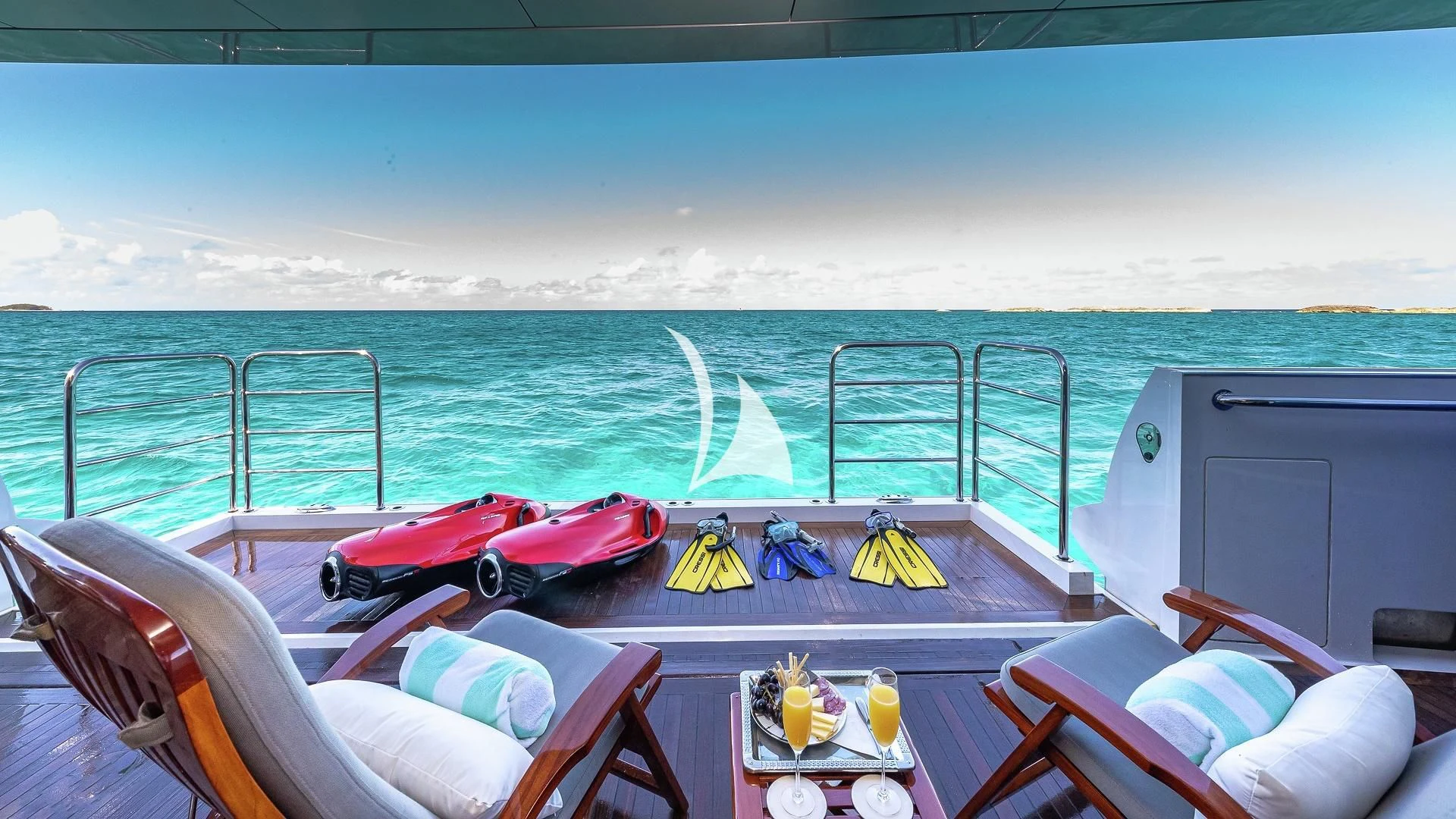 a boat on the water aboard ALESSANDRA III Yacht for Charter