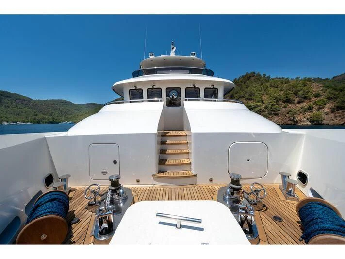 a large white ship aboard BANDIDO I Yacht for Sale