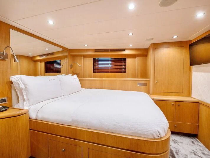 a bed in a cabin aboard BANDIDO I Yacht for Sale