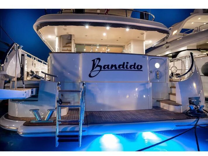 a machine with a blue label aboard BANDIDO I Yacht for Sale