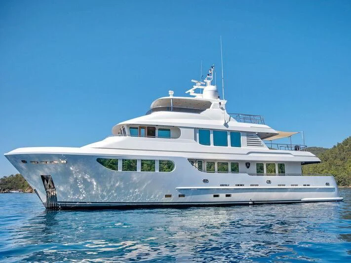 a large white ship aboard BANDIDO I Yacht for Sale