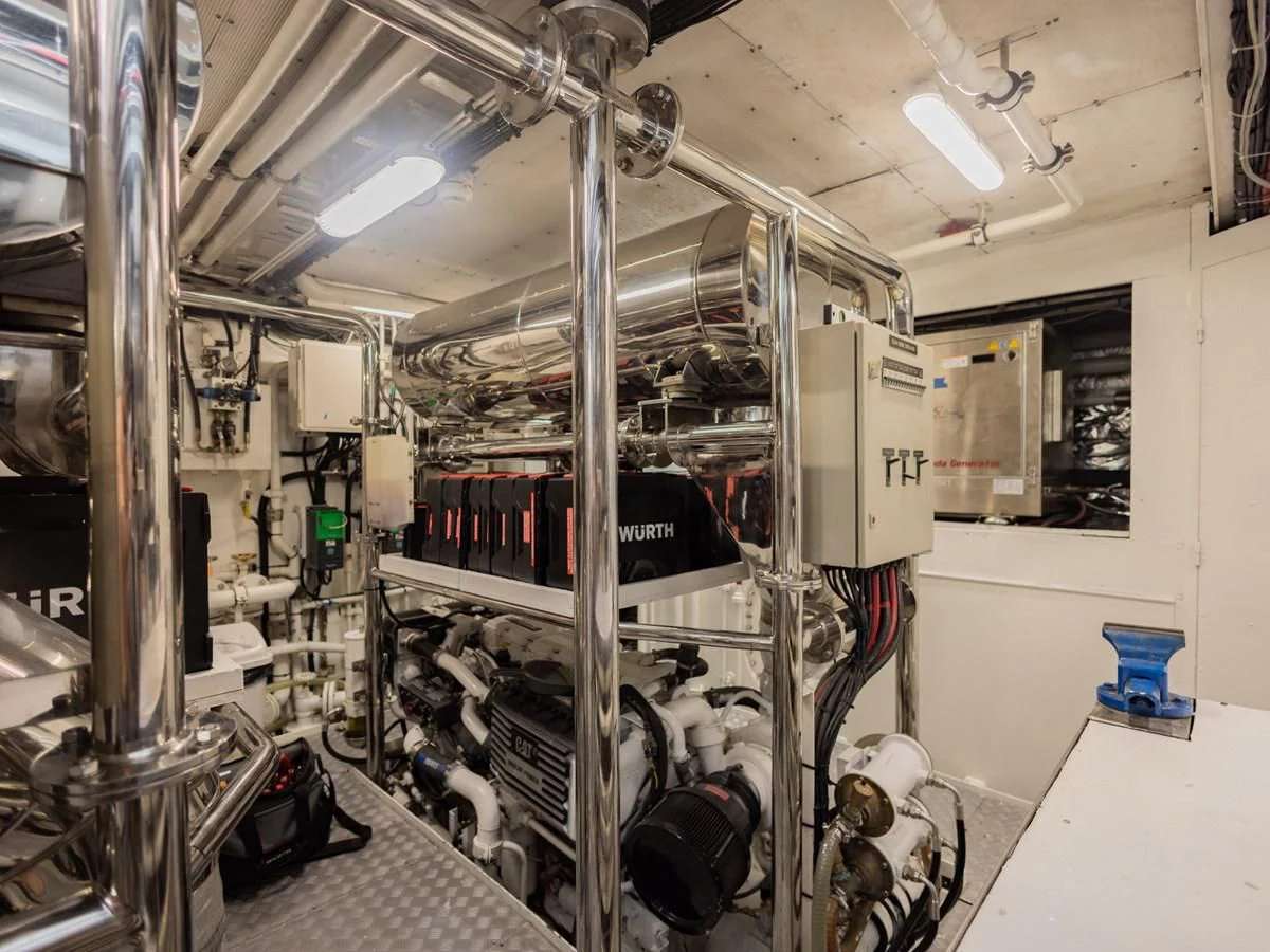 a large factory with machinery aboard BANDIDO I Yacht for Sale