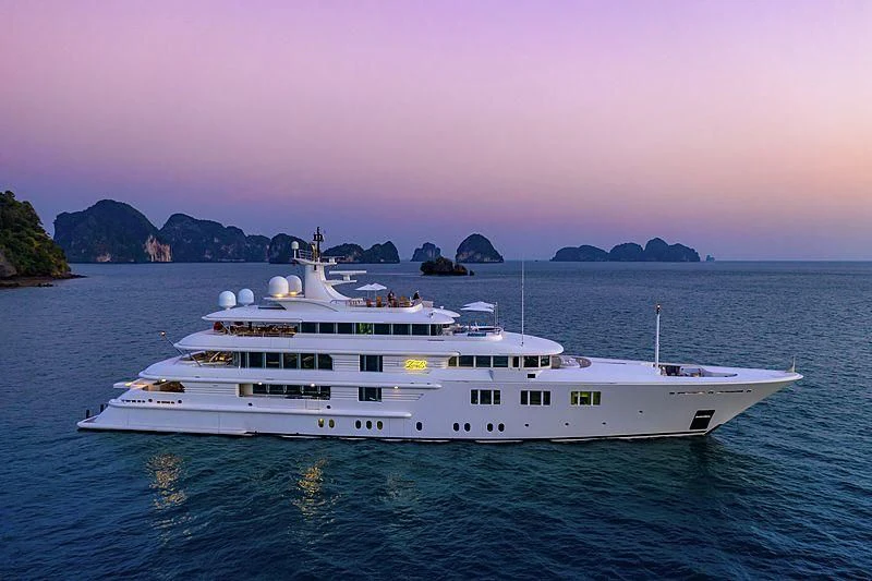 a boat in the water aboard FELIX Yacht for Sale