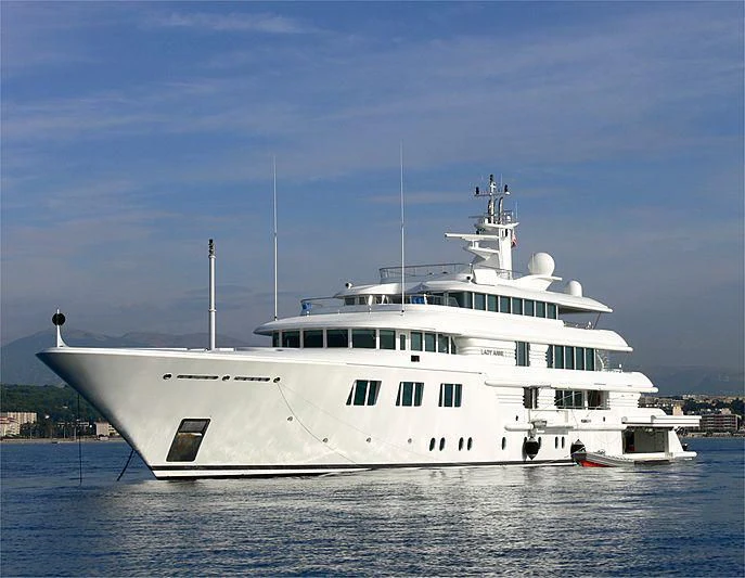 a large white yacht aboard FELIX Yacht for Sale