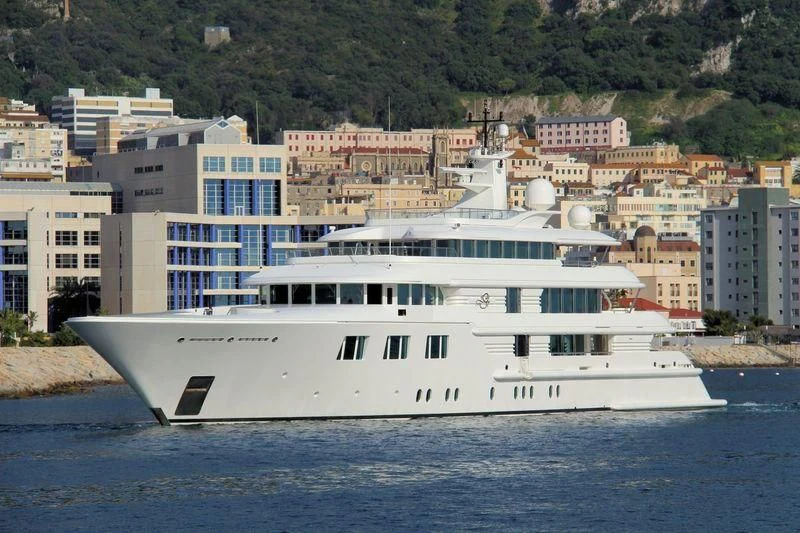 a white yacht in the water aboard FELIX Yacht for Sale