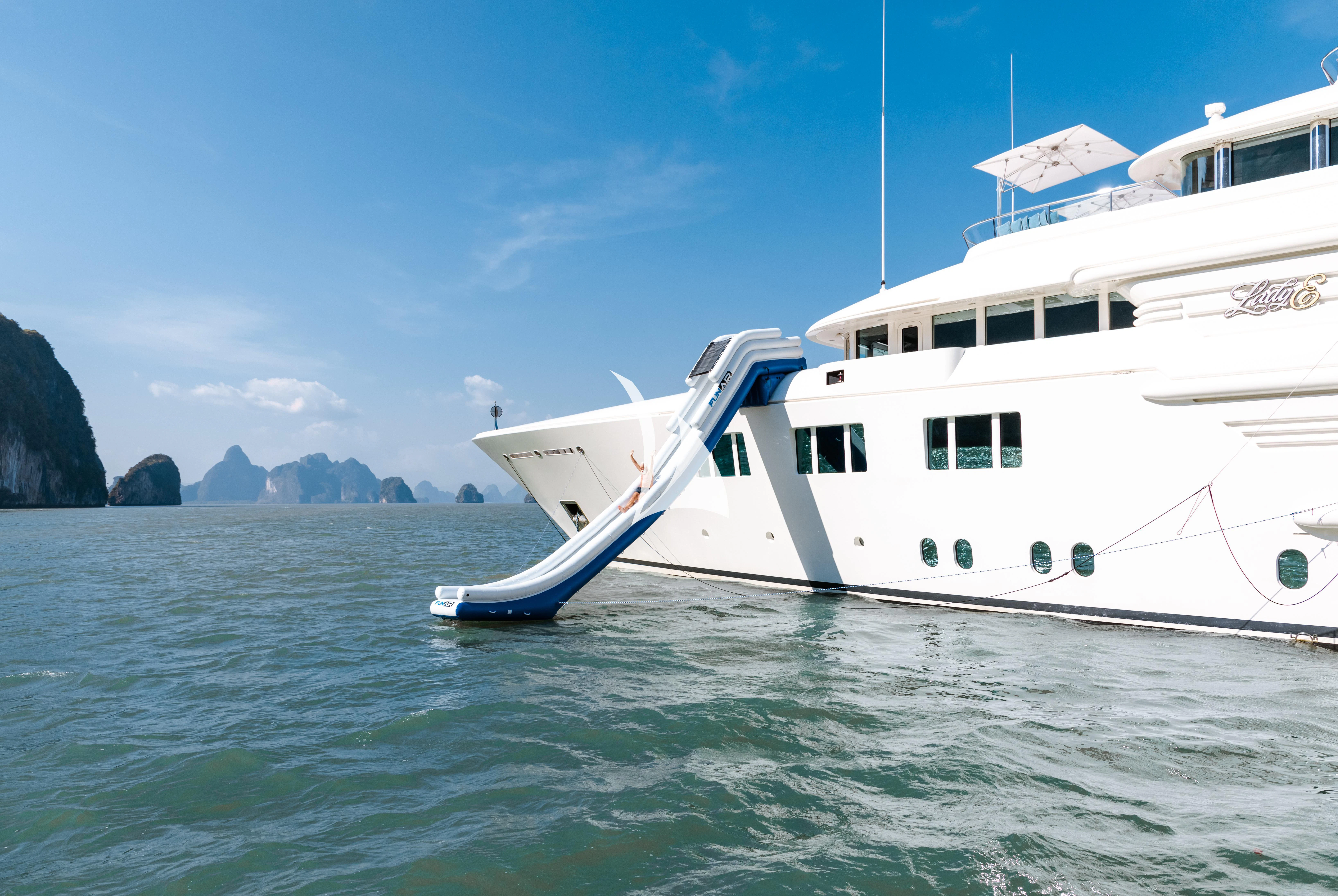 a boat in the water aboard FELIX Yacht for Sale