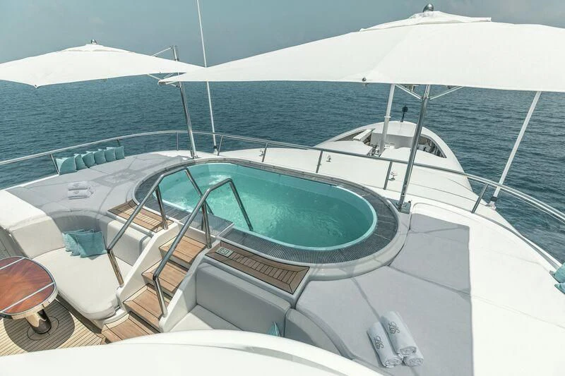 a boat on the water aboard FELIX Yacht for Sale