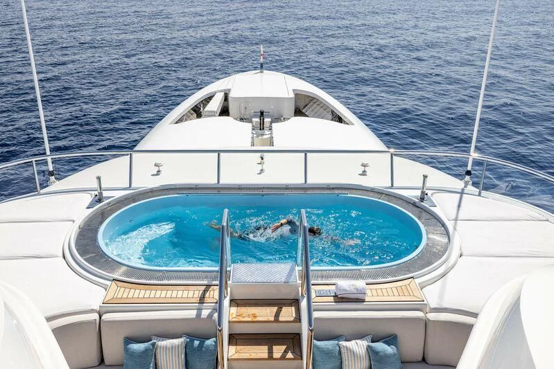 a boat on the water aboard FELIX Yacht for Sale