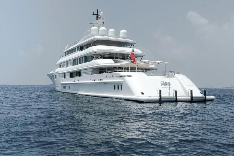 a white yacht in the water aboard FELIX Yacht for Sale