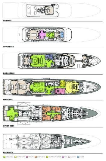 diagram, engineering drawing aboard FELIX Yacht for Sale