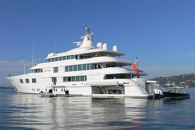 a large white ship aboard FELIX Yacht for Sale