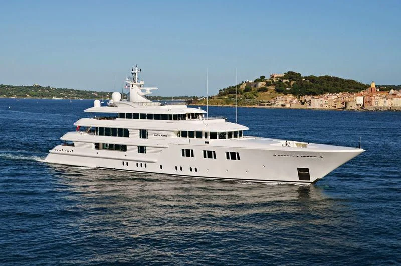 a white boat in the water aboard FELIX Yacht for Sale