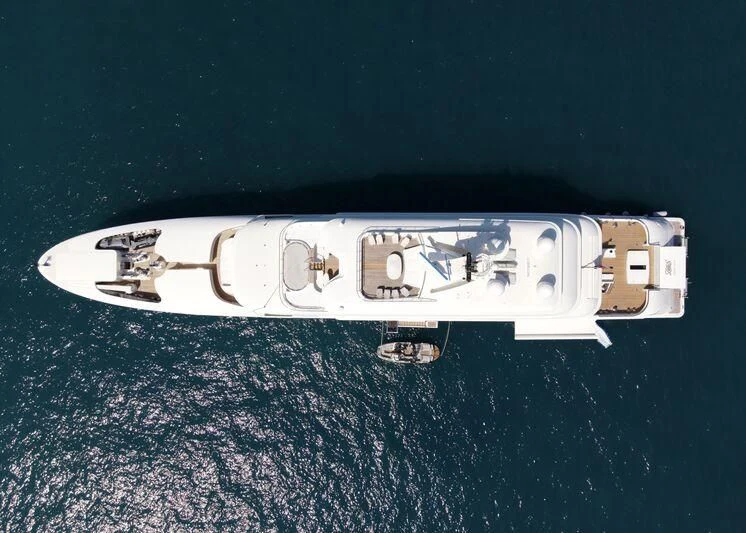 a silver and gold metal object aboard FELIX Yacht for Sale